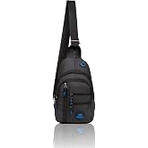 Av A Dos Unisex Cross Strap Black Waterproof Usb Headphone Outlet Linen Waist Shoulder Bag Daily Bodybag