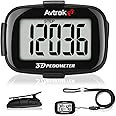 AVTrek Step Counter with Clip and Lanyard, 3D Pedometer with Time Display and LED Backlight, Simple Step Counter for Walking and Running, Men, Women, Elder