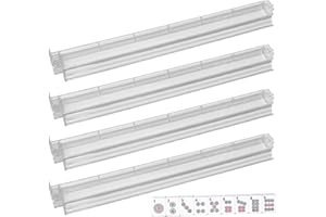 mefocou Mahjong Racks With Pushers Acrylic 4PCS Set, Acrylic Mah Jongg Tile Organizer For Party, Board Game Accessories 18.7in