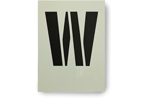 Dovetails Vintage Big Letter W Stencil 120 mm tall Modern Alphabet Style