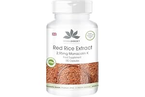 HERBA DIREKT Red Yeast Rice Extract 600mg, Contains 2,95mg monacolin K, Vegan, 180 Capsules | HERBADIREKT by Warnke Vitalstoffe - German Pharmacy Quality