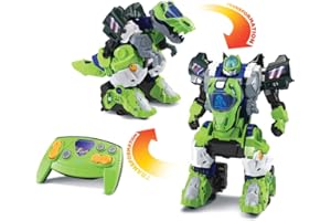 VTech - Switch & Go Dinos, Maxi Dinosaure Sonore Télécommandé Furio, le Méga T-Rex Robot Radiocommandé, Jouet 2 en 1 Transformable en 1 Clic, Cadeau Enfant Dès 4 Ans - Contenu en Français