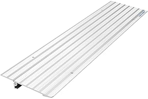 ‎LIEKUMM LIEKUMM Türschwellenrampe 2,5 cm Höhe, 360kg Tragkraft Aluminium Rollstuhlrampe mit Verstellbarer Höhe, rutschfest Bordsteinrampe für Rollstuhl, Elektro-Rollstuhl, Kinderwagen
