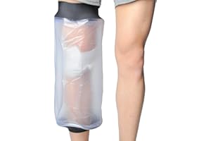 LFCFBH Waterproof Leg Cover for Shower, Leg Cast Protection for Adults Knee, Lightweight Reusable