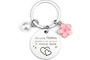 RGHSZ Portachiavi Nonna, Regalo Nonna, Regalo Nonna Compleanno, Nonna Idee Regalo, Regalo Festa Della Nonna, Regali Per Nonna Regalo Pensione Nonna Personalizzati, Regalo Nonna Natale