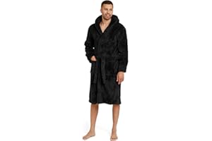 Snuggaroo Mens Soft Fleece Hooded Dressing Gown