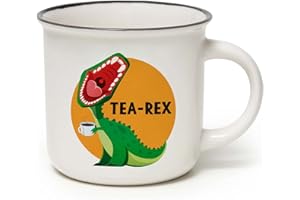 Legami -Tasse Cup-puccino, Thème Tea Rex, Porcelaine New Bone China, Take a Break Collection, Multicouleur, capacité de 350 ml