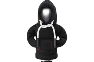 ZHSMS Gear Shift Hoodie, Upgraded Universal Hoodie Car Gear Shift Cover, Funny Shifter Hoodie, 5.9 Inch Car Shifter Stick Protector Decoration(Black)