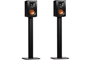 ECHOGEAR Universal Floor Speaker Stands - Vibration-Absorbing MDF Design Works with Klipsch, Polk, JBL & Other Bookshelf Speakers Or Studio Monitors - Includes Sound Iso Pads & Carpet Spikes