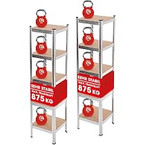 Étagère Charge Lourde 180cm EASYmaxx - 875kg Capacité Avec 5 Étagères