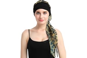 FocusCare chemo turban nakrycie głowy dla kobiet po chemioterapii chorych na raka, Leopard, jeden rozmiar