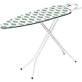 Gimi Leo Asse Da Stiro, Asse Da Stiro Con Portacaldaia, Regolabile In Altezza, Piano Stiro 110 X 33 Cm, Acciaio, Bianco, 110 