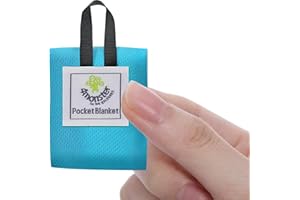 Yeesabella Mini Pocket Picnic Blanket Beach Blanket Picnic Mat for Camping Hiking Travel Camping Waterproof and Sandproof 70 * 110cm Collapsible Super Small Pocket Size Label Blue