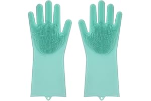 VERK GROUP Guantes de limpieza de silicona mágicos para fregar platos, resistente al calor, multifuncional para limpiar sarten, olla, verdura, fruta, baño, wc, ducha, azulejos