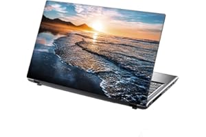 15.6 INCH TAYLORHE SKINS TaylorHe Pellicola adesiva vinilica per notebook con monitor da 15"/15,6" effetto pelle laminata, realizzata in Gran Bretagna, Tramonto all'oceano, natura, mare