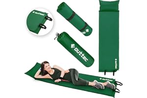 Outtec Autogonflant Matelas de Camping - 186 x 53 x 2,5 cm - Tapis de Camping, Matelas Pneumatique De Camping Auto-Gonflant, Ultra-Léger, Camping pour Randonnée, Voyage, Plage, Vert