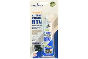 TUFROX RTV Silicone Instant Gasket Maker Grey 45g Tube – High Temp 662°F Flexible Sealant for Automotive, Engine, Exhaust, and Industrial Repairs, Oil & Fluid Resistant Adhesive