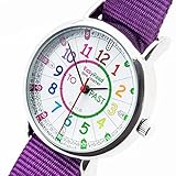 EasyRead time teacher ERW-COL-PT Armbanduhr Past-To, Violett (2 Farben verfügbar)