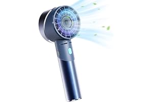 Lepwings Przenośny mini wentylator, przenośny wentylator kieszonkowy USB, z możliwością ładowania, 4 prędkości, 16 godzin, mały cichy wentylator do domu, biura, podróży, na zewnątrz, ciemnoniebieski