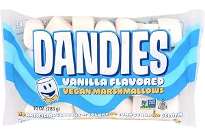 Dandies Veganska Marshmallows Vanilj 283g – Gelatinfria, glutenfria, med naturligt vaniljextrakt, utan artificiella tillsatse