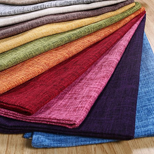Leisial 1 Stücke Leinen Kissen-Bezug Kissen Cover für Hotel Kissen Sofa Kissen Auto Kissen, 45x45CM,Grün - 4