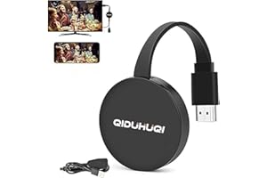 QIDUHUQI Miracast HDMI Dongle, Wireless HDMI Dongle Streaming, Streaming von i-Pad/Android/iOS/Windows/Mac Geräten zu TV/Monitor/Projektor (unterstützt Miracast, DLNA, Airplay)-Black