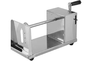 SHANNA Potato Chipper, Manual Spiral Potato Slicer Potato Cutter Stainless Steel Slicer Machine for Fruit, Potatoes, Tornado Chips, Carrots or Cucumber Street Food Spiral Slice