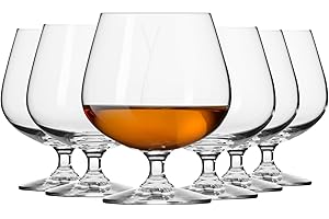 Krosno Bicchieri Brandy Cognac Snifter | Set di 6 | 480 ml | Balance Collection | Perfetto per la Casa, Ristoranti e Feste | Lavabile in Lavastoviglie