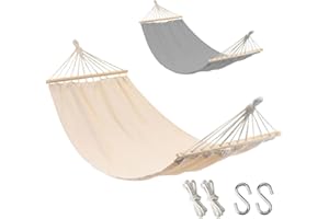 Linxor - Toile de hamac 2 Personnes 150 x 270 cm avec système d'attache - Plusieurs Coloris Disponibles