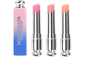 FUTUHADA 3 Pièce Baume à Lèvres à Changement de Couleur, Rouge à Lèvres de Température Magique Longue Durée, Brillant à Lèvres Longue Tenue Couleur Changeante Cadeau pour Femme Filles