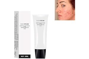 FOAPECA Skin Tone Adjusting Cc Cream Spf 43, Colour Correcting Cream, Face Primer Cosmetics Cc Cream, Cc Cream Foundation For Mature Skin, Moisturizing Skin Concealer, Brightening Skin Tone (Ivory-3pcs)