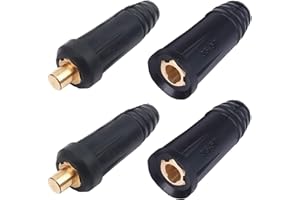 EATBALE Welding Cable Quick Connector Pair DINSE-Style 200Amp-300Amp (#4-#1) 35-50 SQ-MM for Welder Machine Accessories Male/Female 2 Set