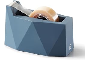 Miquelrius - Dispenser per nastro adesivo, Dispenser per nastro adesivo per ufficio e bricolage, Supporto stabile e design compatto, Ideale per nastro adesivo e nastro Washi, Supporto per nastro blu