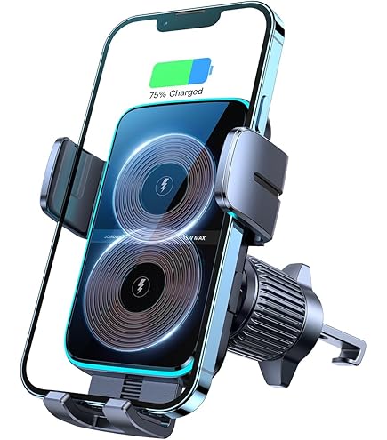 Sarini Auto Handyhalter Mit 15W Wireless Charging - 360° Drehbar Mit Automatik-Sensor & Transparenter Schale