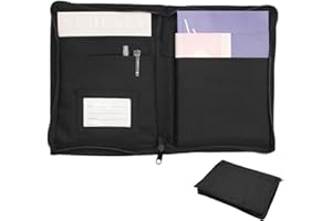 ZESNXJ Hochwertige Fahrzeugmappe A5 für Auto-Handschuhfach, praktische Dokumententasche A5 (24x17,5cm, Schwarz)