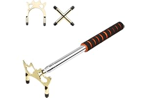 Adhafera Billards Cue Stick Bridge, Extension Snooker Cues Bridge with Brass Bridge Head, Retractable Pool Rest Stick, Snooker Accessories for Snooker, Game, Competition