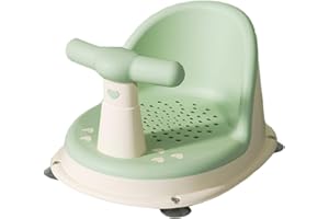 Fukamou Seggiolino per Bagnetto Antiscivolo,Seggiolino da Bagno per Neonato Supporto per Vasca da Bagno per Neonato con Supporto per Schienale e Ventose - Sedili Leggeri per Sedia da Bagno Surround