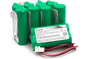 LUNGGWEY (5-Pack) 2.4V 1500mAh Ni-MH Battery Pack Replacement for Duallite 93035262, 93035653, 93043816, 93043817, OSI OSA-283, BST NI-MH AA 1500B Emergency Exit Light