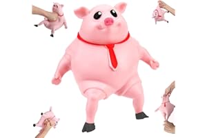 DAZZTIME Zabawka antystresowa, słodka różowa świnka, zabawka ściskająca, miękkie ściskanie, redukuje stres, ensoryczna zabawka fidget dla chłopców i dziewczynek