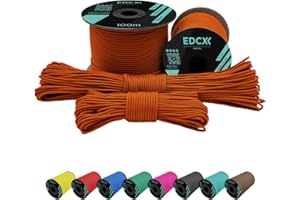 EdcX 2 mm Nylon Paracord 275 (50 und 100 m) – 100% Nylonseil, 3-adrige Schnur, Nylonschnur 2 mm in vielen Farben