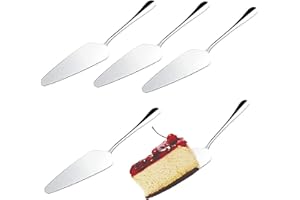 sylbx 5 Pièces Acier Inoxydable Pelle pour GâTeaux Pelles à Tarte Serveur à GâTeau Pelle à GâTeau,Convient pour La Cuisine, La Salle à Manger, La FêTe, Passe au Lave-Vaisselle (Couleur Unie)