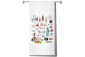 LEVLO Asciugamano da cucina a New York, souvenir di viaggio negli Stati Uniti, idea regalo per l'inaugurazione della casa (asciugamano New York)