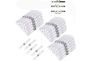 CTRICALVER geschweißte und versiegelte Drahtverbindungen, 50 pcs wasserdichte wärmeschrumpfbare Stoßverbindungen, Drahtklemmen, marine isolierte Stoßverbindungen (transparent weiß)