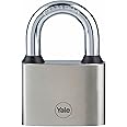 Yale Y112/50/132/1 Padlock for Main Gate 50mm Iron Disc Home Door Lock with 3 Retaining Keys | Hardened Steel Shackle Padlocks for Home Door | Lock and Keys Locks for Home (Silver Finish)