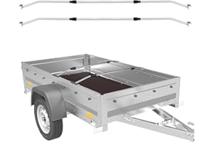 Plutohiker Flachplanenbügel für Anhängerplane 2er Set, Universell Anhängerplanen Haltebügel (Einstellbare Länge 132-210 cm),langlebige & rutschfeste Alu Bügel für Flachplane - 100% Aluminium