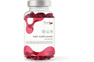 Troo Health Care Folic Acid 400μg Gummy Prenatal Supplement - 60 Natural Berry Flavour Gummies to Support Health Pregnancy & Foetus Development - No Common Allergens or GMO