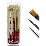 The Army Painter Hobby Brush Starter Set, 3 pennelli per acrilici perfetti per la pittura a secco, pennello Speedpaint, penne
