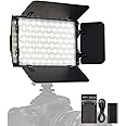 Tolifo 15W Bi-Color LED Video Light with Barndoors, Dimmable On-Camera Video Light with 2200mAh Battery and Charger, 3200K-5600K, CRI 95+, 2.4G, Portable Light Panel for Video Film Photography