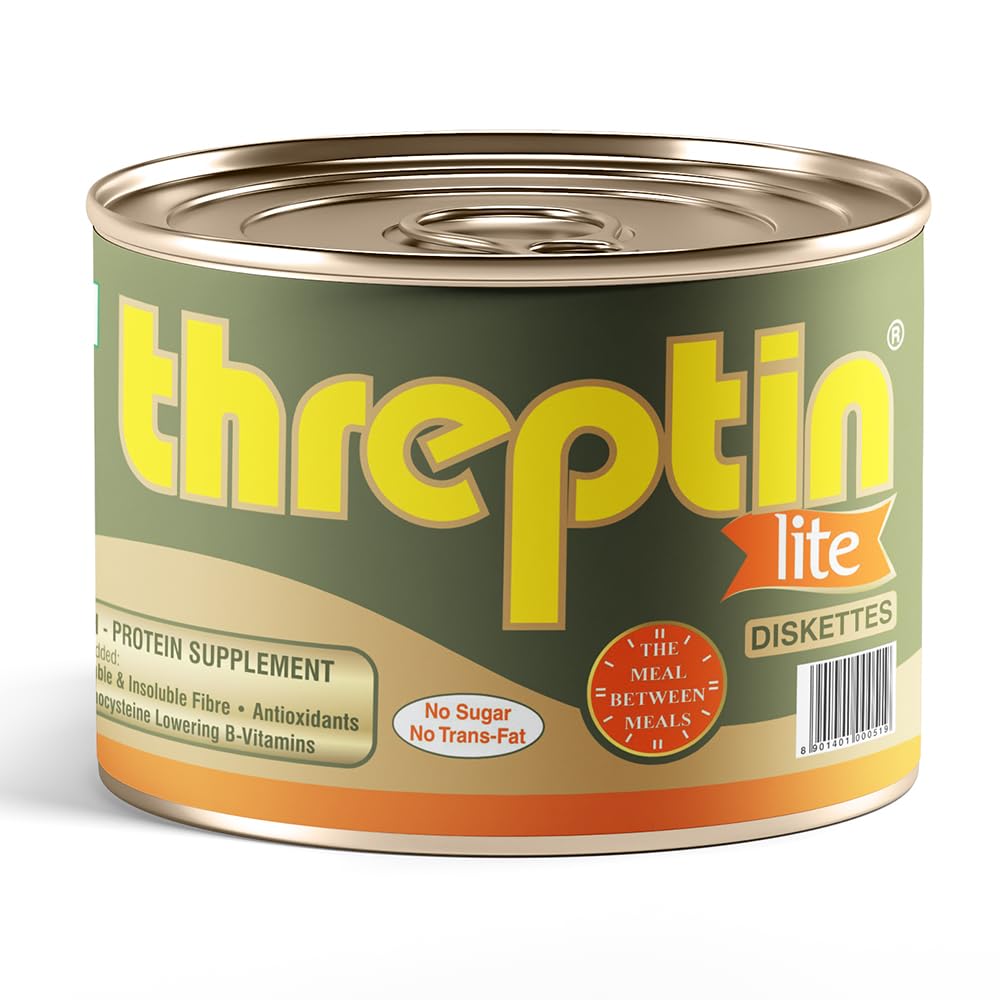 Threptin LITE- Sugarfree Protein Diskettes - 275g, Casein Protein Diskette with Fibers, Antioxidant, Vitamins and Minerals| F