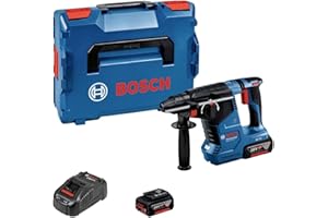 Bosch Professional 18V System perforateur sans-fil GBH 18V-24 C (SDS plus, avec 2 batteries de 5,0 Ah, chargeur GAL 1880 CV, L-BOXX)